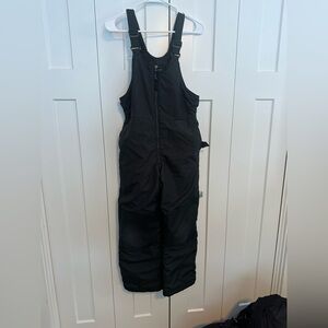 Kid’s All in Motion Black Insulated Snow Bib Overalls size L